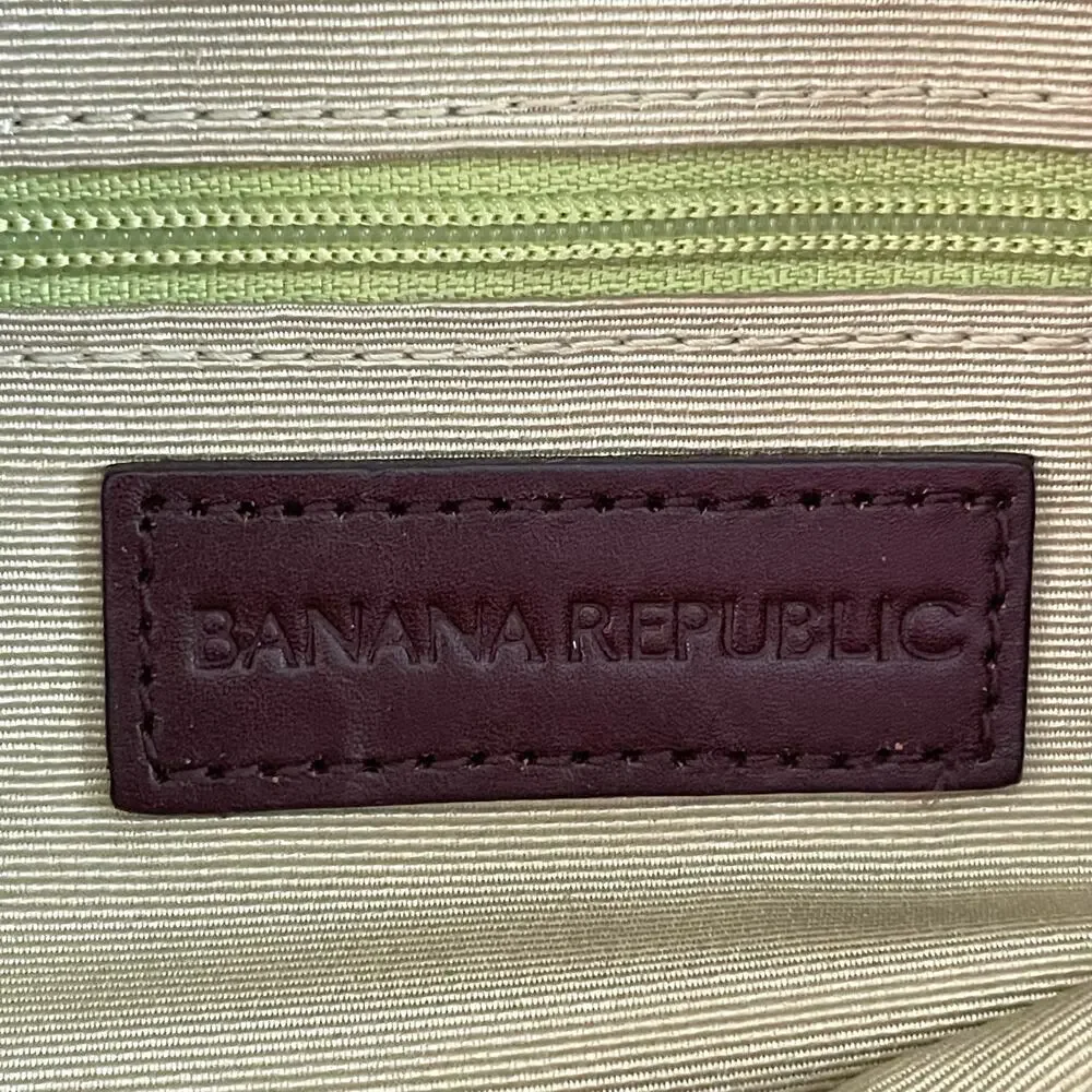 Banana Republic Fall Tweed Handbag, Purse, Shoulderbag,‎ Leather Strap, Zipper